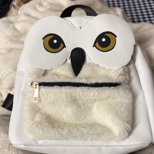 Charming Owl Kids Backpack - White and Cream